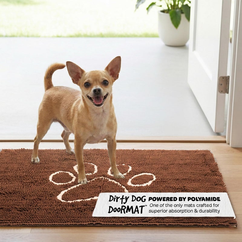 Dog Gone Smart Dirty Dog Doormat - Fast Drying Rug with Super Gripper Backing for Clean Floors - Super Absorbent and Machine Washable Mat for Muddy Paws - Almond - Image 1